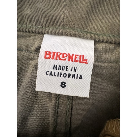 NEW Birdwell Beach Britches Corduroy Shorts Women Size 8 Olive Green Cargo Board - Picture 7 of 11